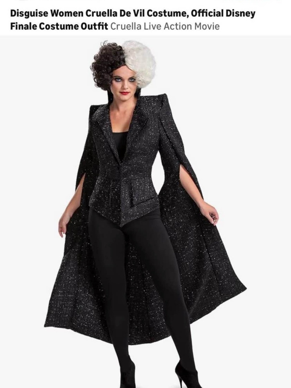 Cruella Deville Halloween or Cosplay outfit (from 2021 movie)